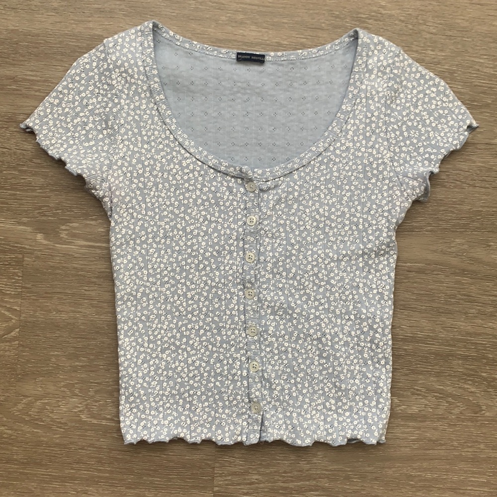 Brandy Melville Floral Zelly Top